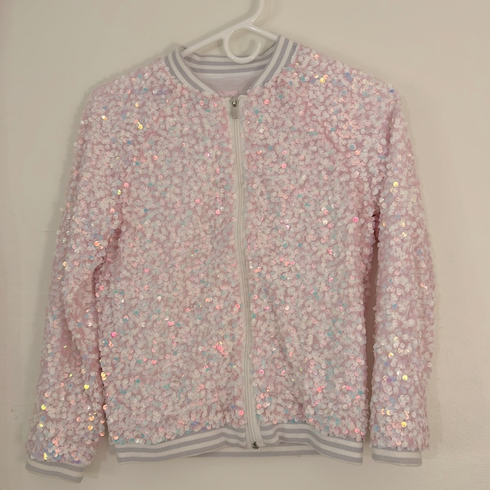More Than Magic Girls Sequin Bomber Jacket